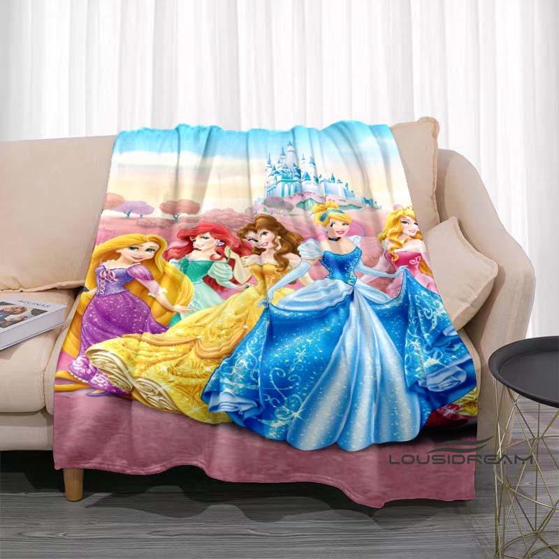 2026 Neue Disney Prinzessin Bedruckte Decke, Cartoon Flanell, Flauschige und Weiche Decke für Erwachsene und Kinder, Plüsch Sofa Bett, Auto