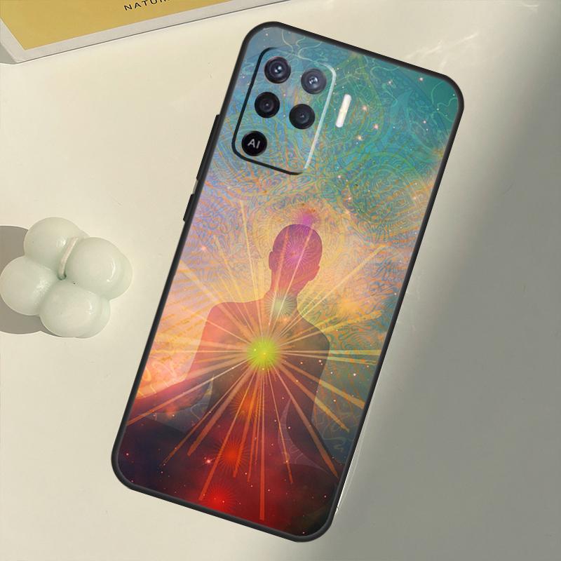 Mandala Chakra Insist Yoga Case For OPPO A15 A74 A54 A94 A52 A72 A31 A53 A53S A5 A9 2020 A3S A5S A83 A91 A93 Cover
