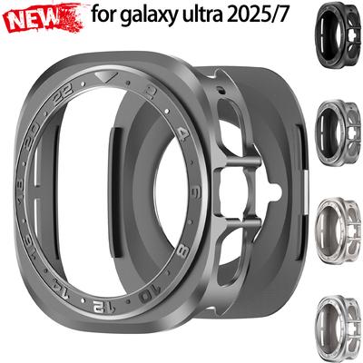Boîtier Métallique Avec Échelle pour Samsung galaxy ultra 2025/7 47mm Coque Anti-Chute Pare-chocs pour Galaxy ultra 47mm Coque de Protection d'Écran
