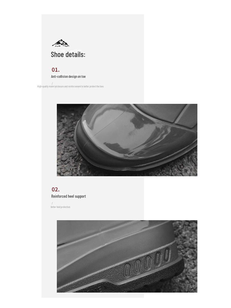 Men's Waterproof Short Rain Boots with Cotton Lining - Non-Slip Winter Wading Shoes