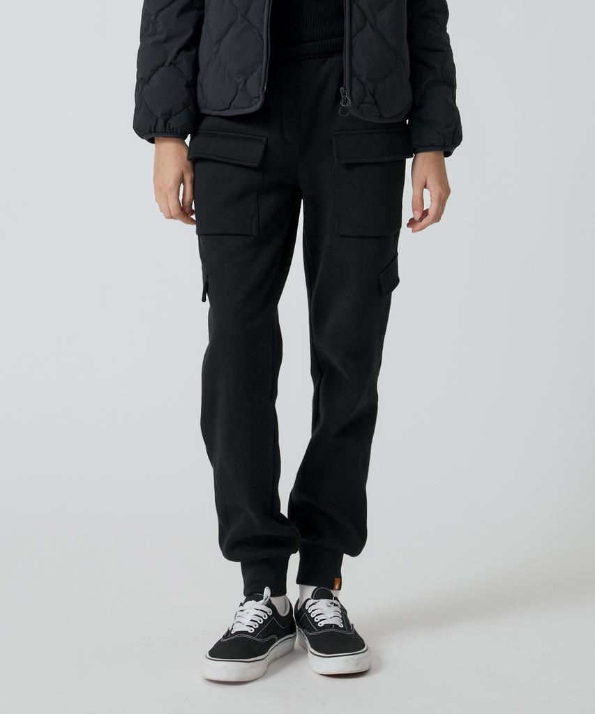 HYPERREET Double Fleece Cargo Jogger Pants [Matte Black]_Hf4Tp069