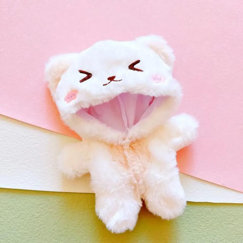 Playing House Toy Accessories Fox Wolf Bear 20cm Doll Clothes One-piece Garment Jumpsuits With Tail Cartoon Animal Outfit