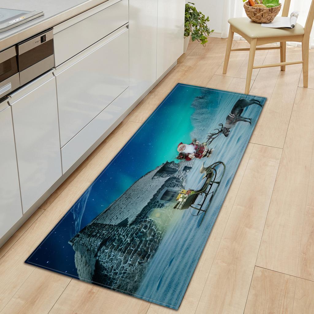 Christmas Kitchen Sand Carpet Doormat Long Floor Mat