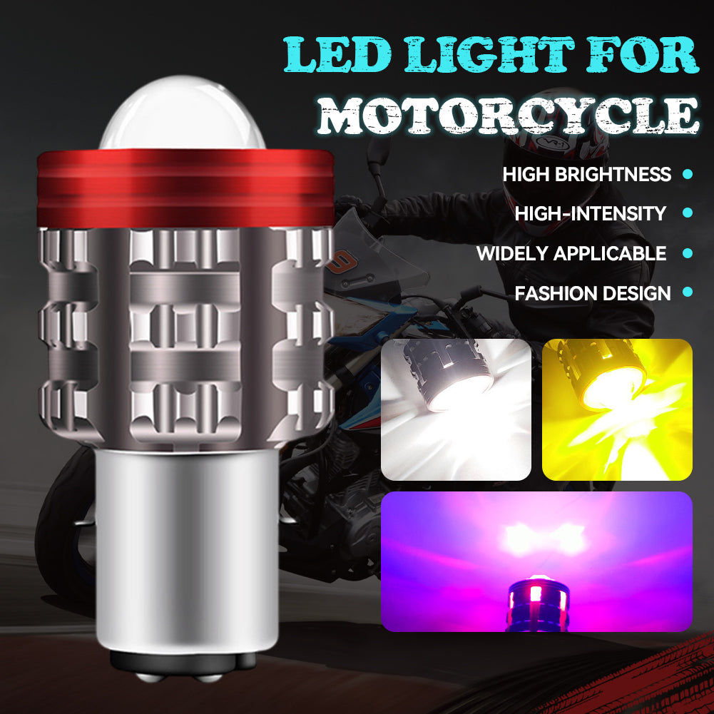 1pc H4 BA20D H6 LED Motorcycle Headlight CSP Dual Color White Yellow Hi Lo Beam Lens Fog Lamp for Motobike Scooter Running Light