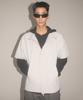 Placestudioman Authentic Light Diagonal Cut Point High-Neck Nylon Windbreaker Short Sleeve Jacket [Gray]