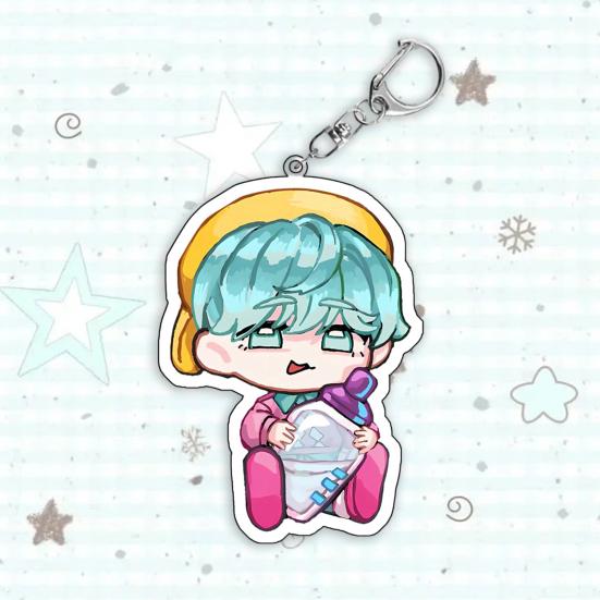 Yousheng Witch Hunters Keychain Pendant Rich Character Modeling Lightweight Portable Key Chain Anime Girl Charm Key Holder Backpack Accessories