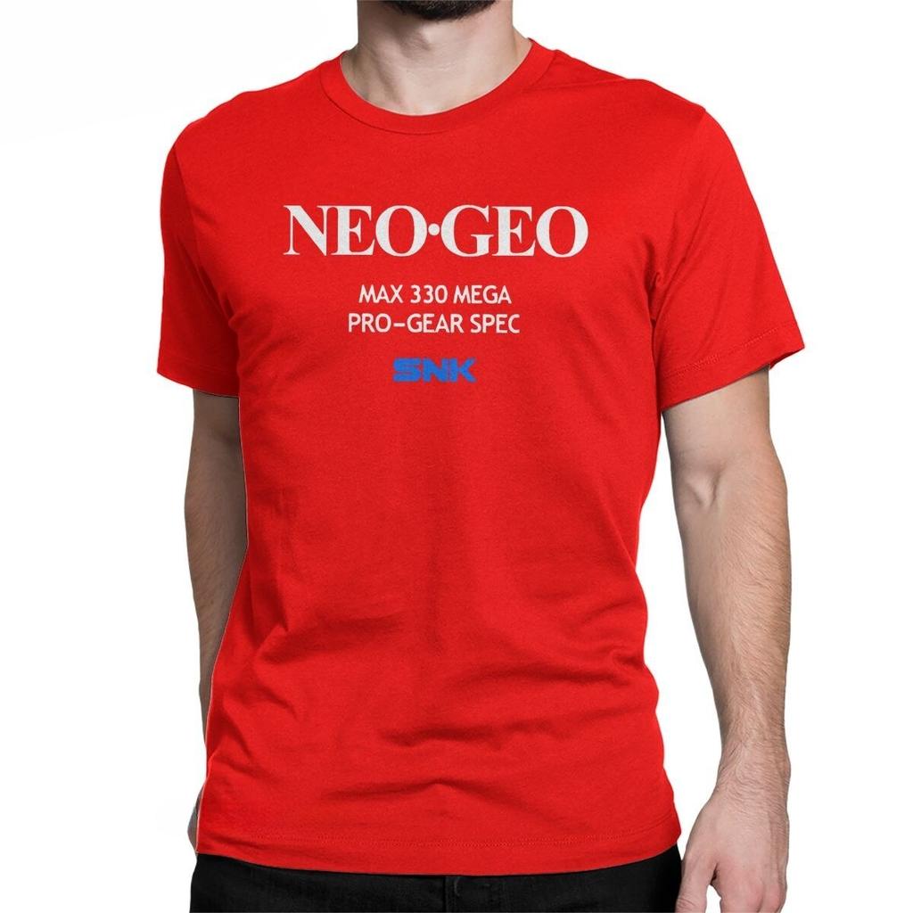 Streetwear Casual Funny Fatal Fury Neo Geo Startup Screen T Shirt Men Round Collar Cotton Short Sleeve Oversized Male Tees Tops