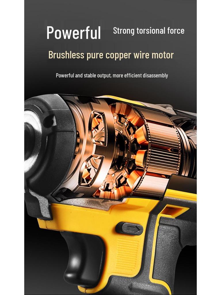 Brushless High Torque Electric Impact Wrench with Lithium Battery for Auto Repair