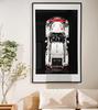 Sungvool Display Wallboard for Lego Technic Porsche 911 RSR 42096 Building Decorative Paintings for Display Wallboard for Lego Model Gifts for Lego