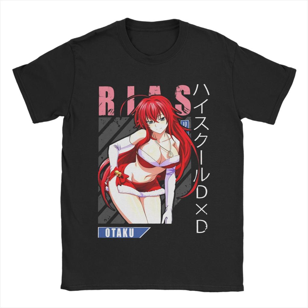 Rias Gremory T-Shirts for Men Women High School DxD 100% Cotton Tee Shirt O Neck Short Sleeve T Shirt New Arrival Clothing
