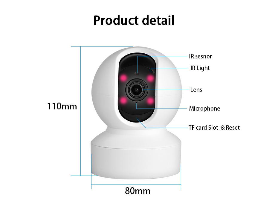 Tuya Smart 1080p Wireless 3MP Camera with Auto Tracking & Two-Way Audio