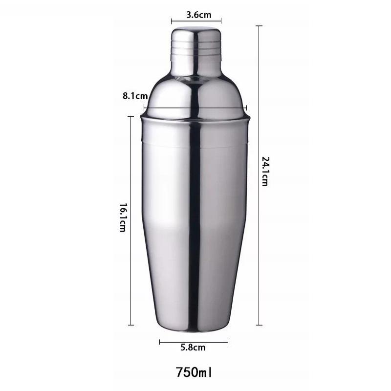 350/550/750ml Stainless Steel Cocktail Shaker Shaker for Cocktails Accessories Boston Style Shaker Party Bar Tools JBGJ01