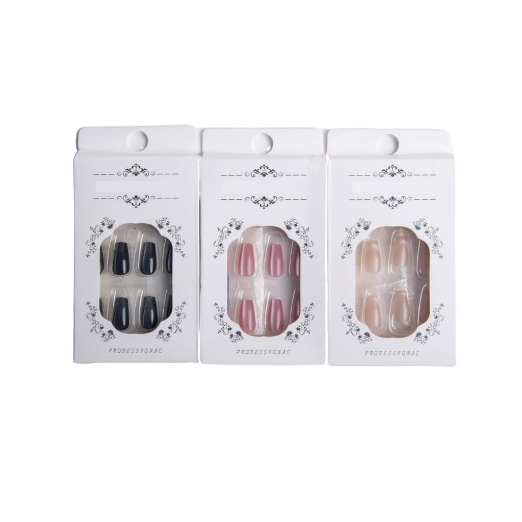 Coslifestore- Glossy Cats Eye Reusable Artificial Press on Nails, Fake Nail 72 PCS Set-3 shades-3 packs Lightweight & Long Lasting| Easy To Use Pre