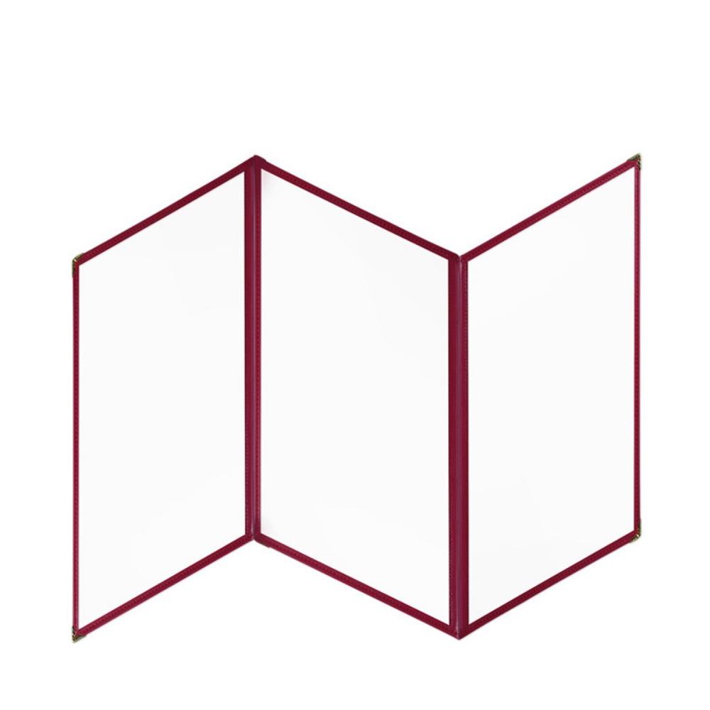 A4 A4 Menu Paper Holder Metal Corners Shell Document Folder PVC Transparent Menu Cover Hotel