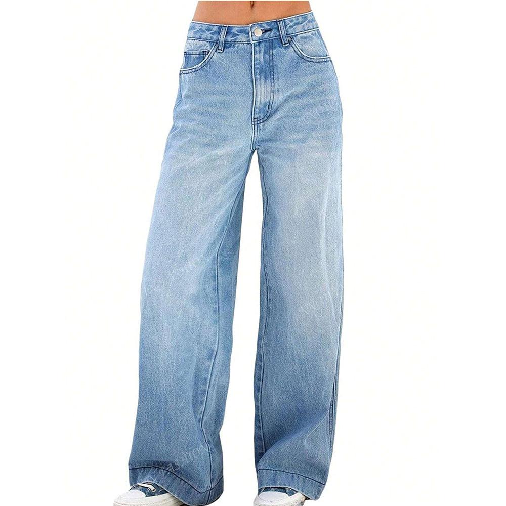 New Women's Pink Loose Fit Sweatpants, Casual Straight Wide Leg Lounge Pants for Relaxed Street Style