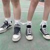 1 Pairs Creative Couple Socks Magnetic Socks with Eyes and Hands Mid Tube Sweat-absorbing Stockings Cartoon Lovers Friends Socks