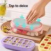 Water Bottle Ice Tray with Straw One-Click Release 2-in-1 Ice Cube Mold & Kettle Portable Water Bottle Vertical Ice Cube Tray for Freezer