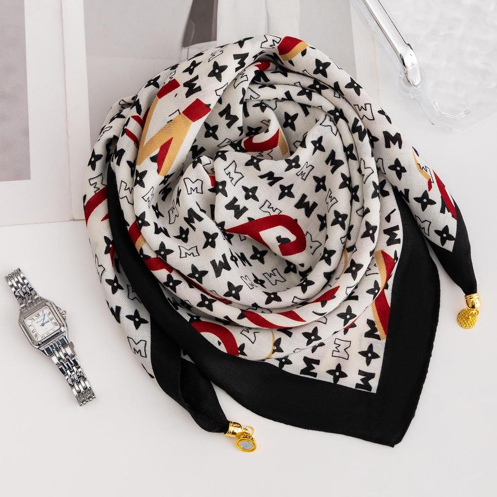Women's Magnetic Buckle Cotton Scarf - Stylish, Lightweight, Comfortable Neck Protection