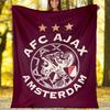 1pc Ajax FC Theme Blanket - Digital Print, Polyester, Cozy for All Seasons, Perfect for Outdoor, and Travel