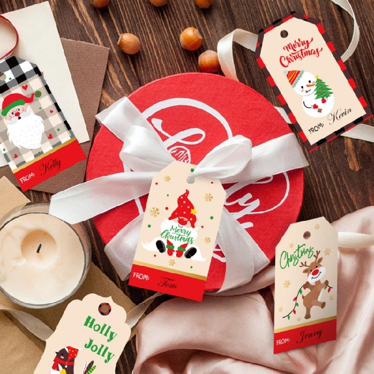 DIY Tags with Rope Merry Christmas Labels Gift Hang Paper Card Xmas Party Supply