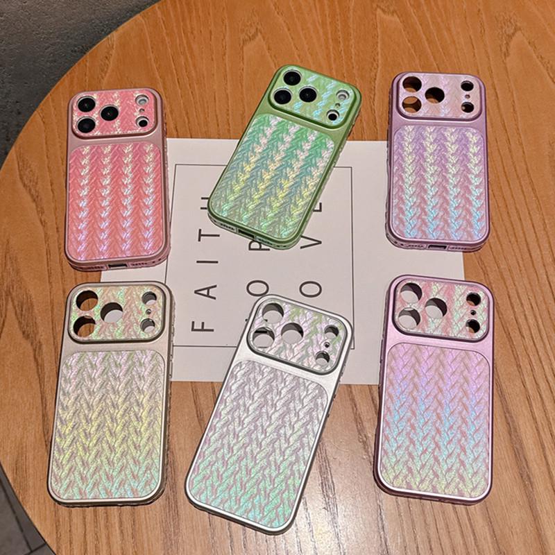 Gradient Diamond Grid Drop-Proof Case for iPhone 16 Pro Max and Apple I15 PRO.