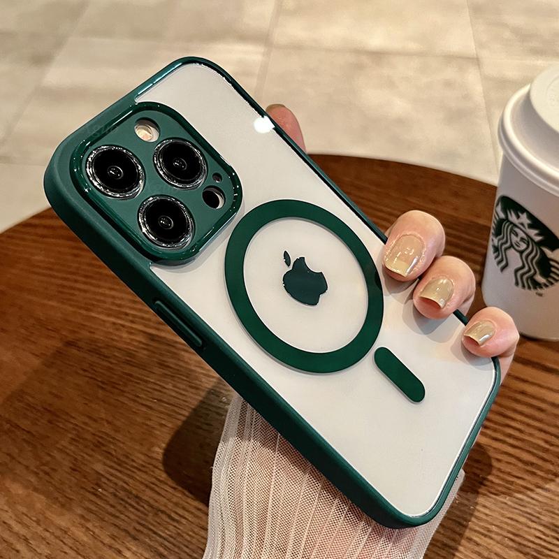 Für Magsafe Magnetische Kabellose Lade Handyhülle Für iPhone 15 14 13 12 11 Pro Max 15 Plus Luxus Acryl Hart Rückseite Klare Hülle