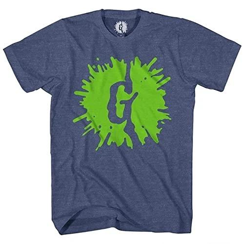 Goosebumps Youth Boys Green Splat Logo Navy Heather Shirt NWT XS L