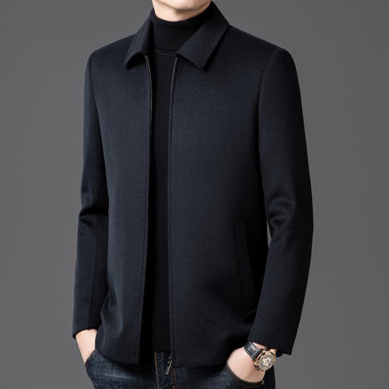 Hengyuanxiang 2025 Men's High-End Cashmere Wool Coat - Autumn/Winter Business Casual Suit for Young/Middle-Aged Men