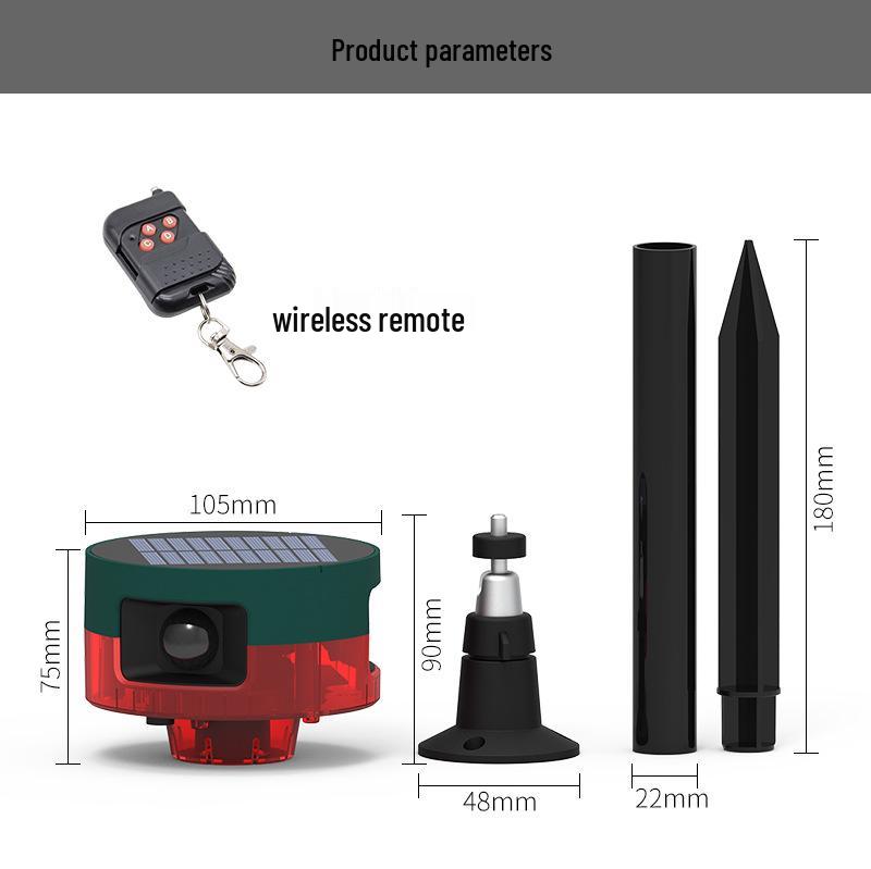 Solarbetriebener Wildtieralarm & Licht zum Schutz von Bauernhöfen
