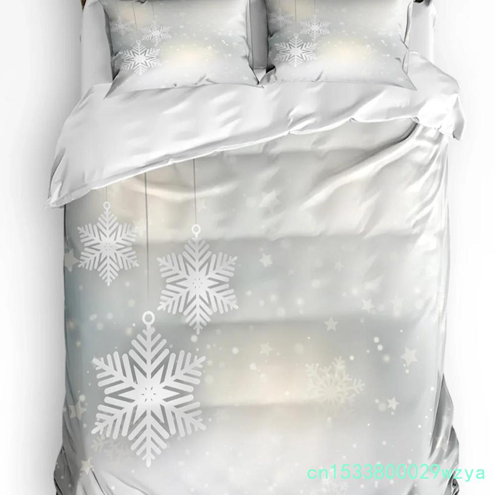 Christmas City Houses Building Castle Bedding Set 3pcs Duvet Cover Pillowcase Kids Adult Quilt Cover Double Bed Set Home Textile
