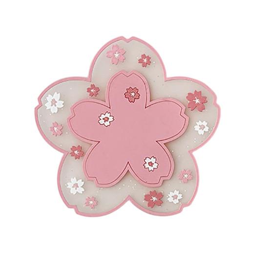 Cherry Blossom Silicone Coaster Heat Insulation Mat for Table Non A