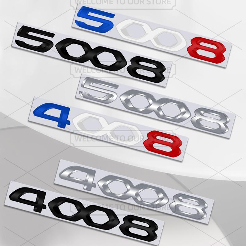 Car 3D Metal For Peugeot 2008 5008 3008 4008 French Tricolor Body Emblem Badge Decals Auto Tail Sticker Decorative AccessoriesV