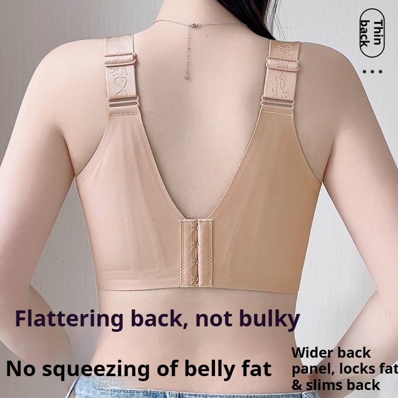 Seamless Foundation Bra for Women Push-up and Shaping Bra Side Boob Reduction and Anti-sagging Bra Makes Large Breasts Appear Smaller
