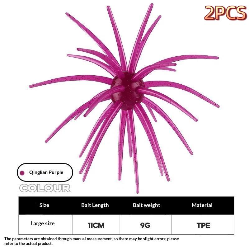 TPE Floating Sea Urchin Soft Lure 9g 19mm Bionic Bait Suitable for Jigging Saltwater Freshwater Fishing Use