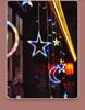 Solar-Powered Star and Moon LED String Lights - Colorful Outdoor Decor for Christmas and Festivals