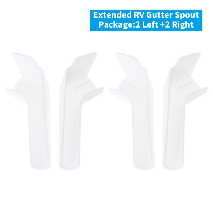 Easy Installa Campers Gutter Extensions Rain Gutter Spouts Directs Rainwater Away from Trailer Motorhome Extender 4pcs