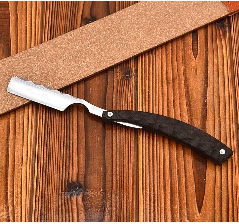 Ebony Wavy Manual Razor for Face, Head, Hair, and Eyebrow Shaving