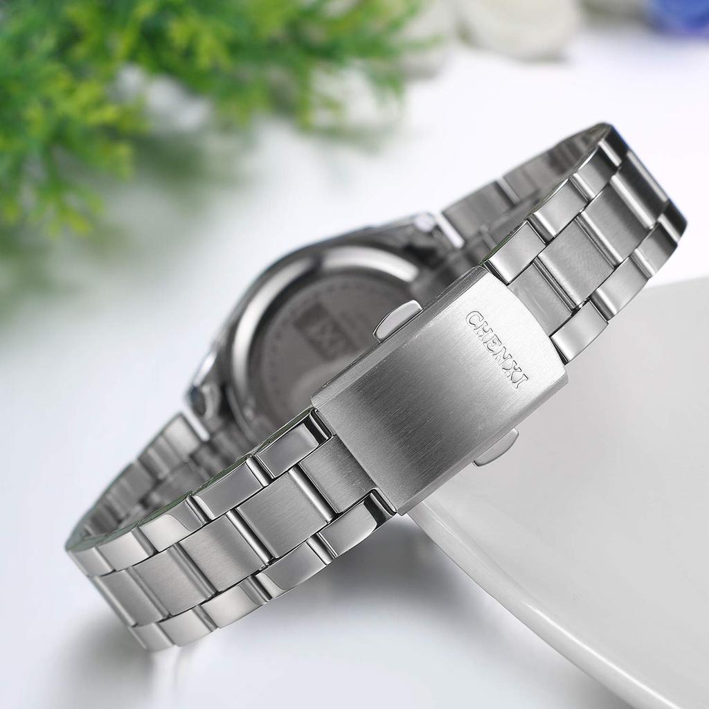 JewelryWe Stylish Waterproof Analog Watch with Stainless Steel Popular Pink Women's Strap, Brand,