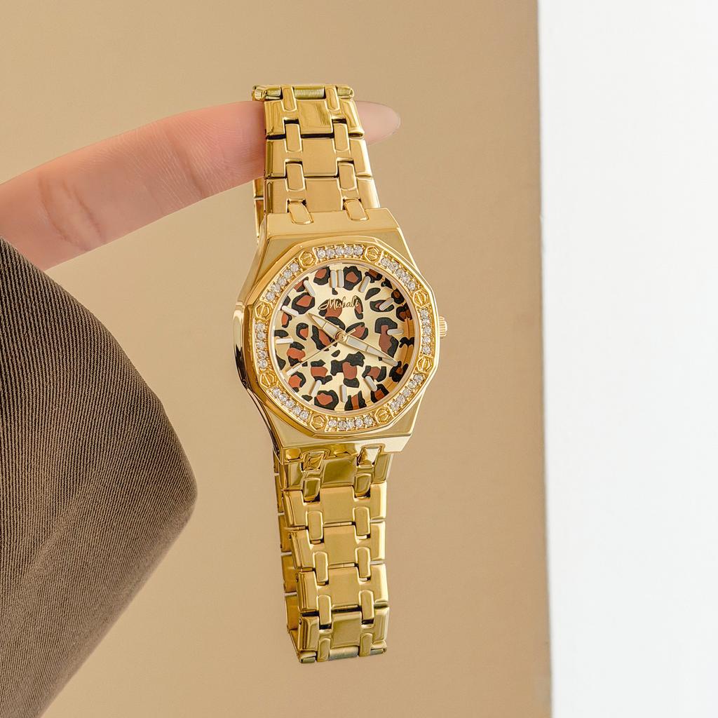 Neue Damenarmbanduhr mit Leopardenmuster-Armband Modisch und Trendig Hochwertiger Unisex-Stil Modell Exquisite Damenarmbanduhr.