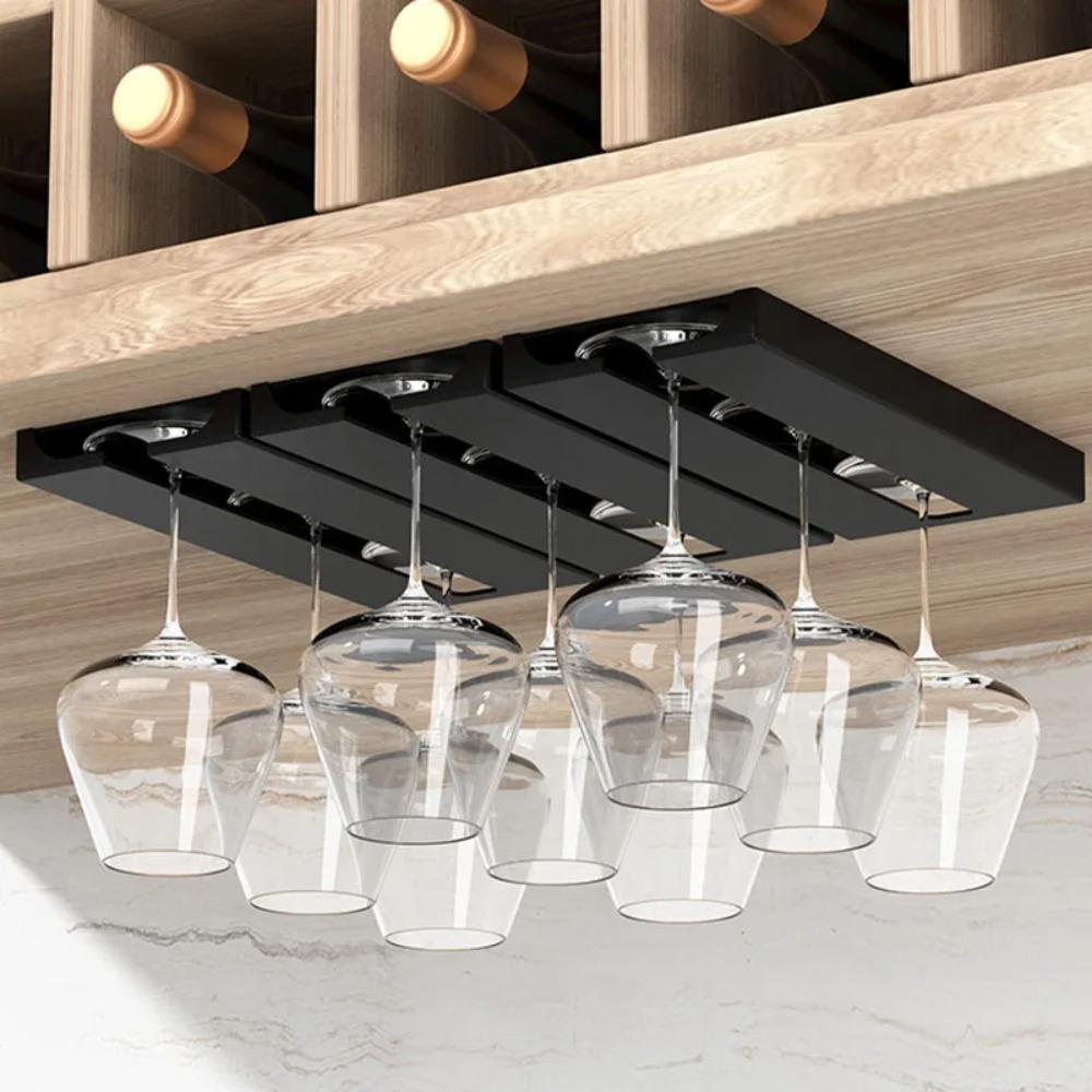 Inverted Red Wine Cup Holder Portable Kitchen Cups Rack Home Wines Cabinet Non Perforated Suspension Bracket Goblet Glass Holder
