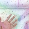 150x90cm Rainbow Organza Tissu Tulle Fabric Glittering for Sewing Children's Dress Star Mesh Fabric DIY Background Decoration