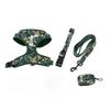 Jacquard harness pet leash bow tie set Dog leash set Pet dog collar