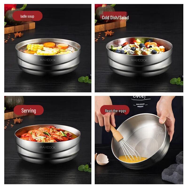 maxcook Dvoustěnná izolovaná miska z nerezové oceli 304