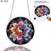 2D Flat - 1pc, 2D Flat Mandala Yin Yang Flower Design, 2D Flat Acrylic Sun Catcher Window Hanging Decor, Suitable As Birthday Gift for Women, Men And