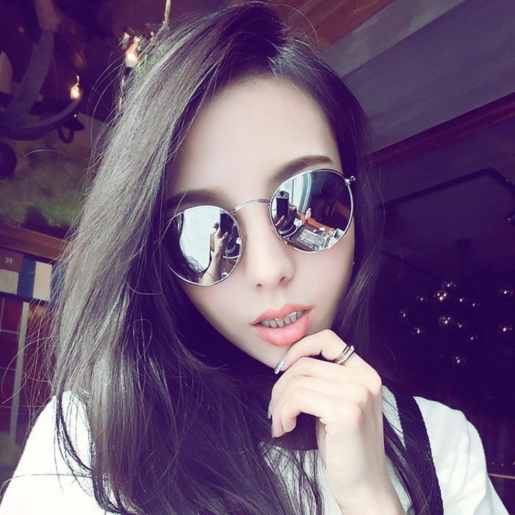 Harajuku Retro Round Metal Sunglasses 3447: Stylish Celebrity UV Protection