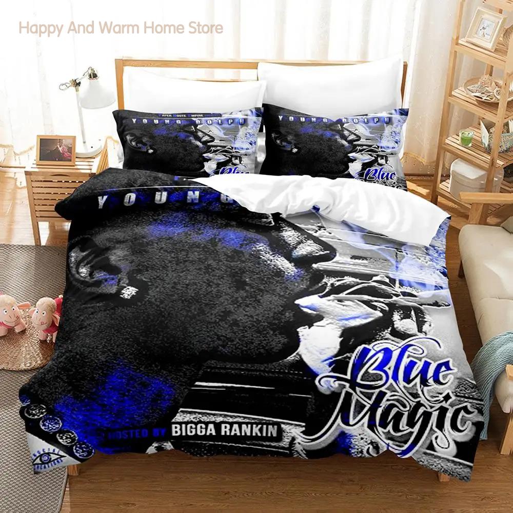 

Young Dolph Bedding Set Single Twin Full Queen King Size Bed Set Aldult Boys Bedroom Duvetcover Sets 3D Print Roupas De Cama EU single(135x200cm)