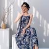 Suspender small fresh cotton and silk nightdress women's summer thin sleeveless lazy style loungewear high-end sense holiday dress