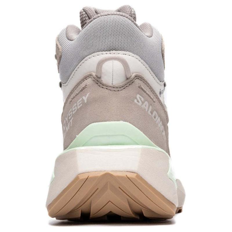 SALOMON ODYSSEY ELMT Anti Slip And Wear Resistant Water Resistant Mid Top Running Shoes Unisex Flint Gray Sneakers 475901