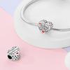Charmscopper Plated Happy Parent-Child Heart-Shaped Beads Fit Charms Original Bracelet Beads Women Jewellery Making Diy
