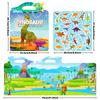 DIY Jelly Sticker Book Green Dinosaur Baby Early Education Cognitive Fun Puzzle Puzzle Jelly Sticker Quiet Book